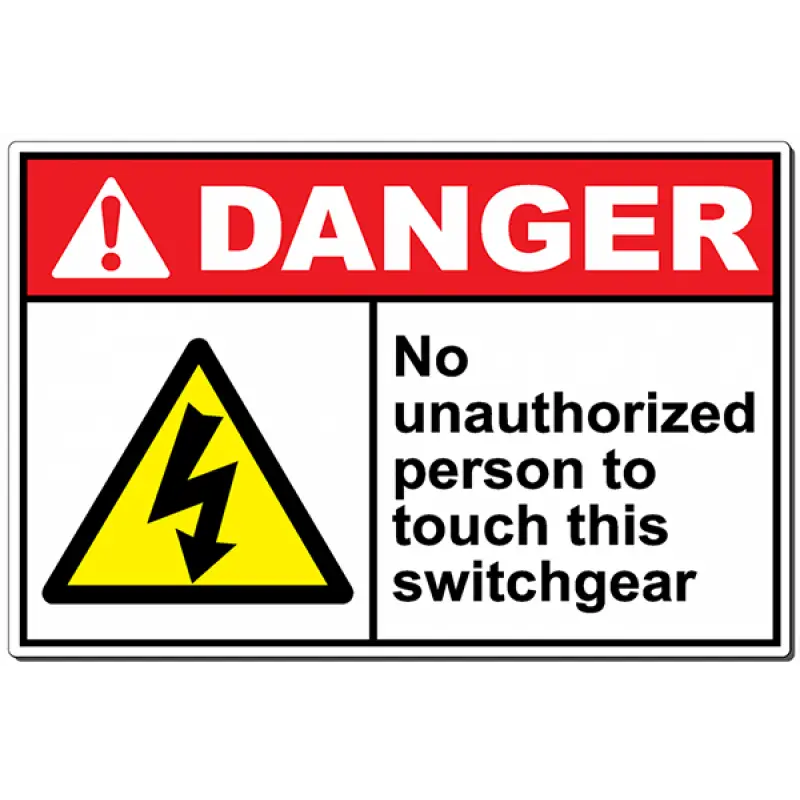 Danger Warning Sign for Electric Power Hazards