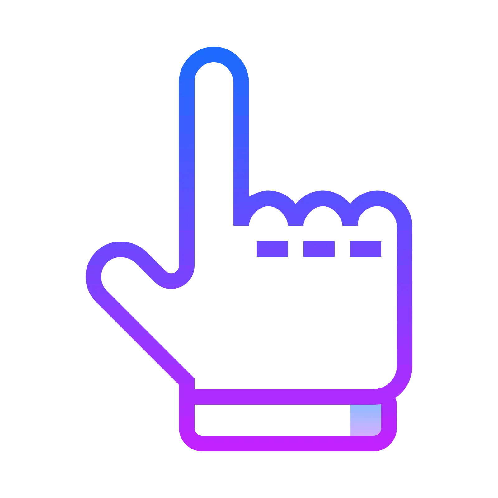Hand Cursor Pointing Icon for Digital Navigation