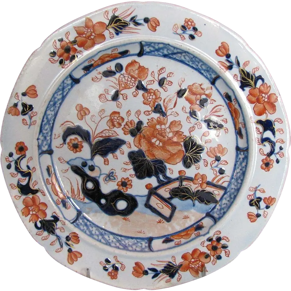 Decorative Ceramic Plate with Floral Pattern