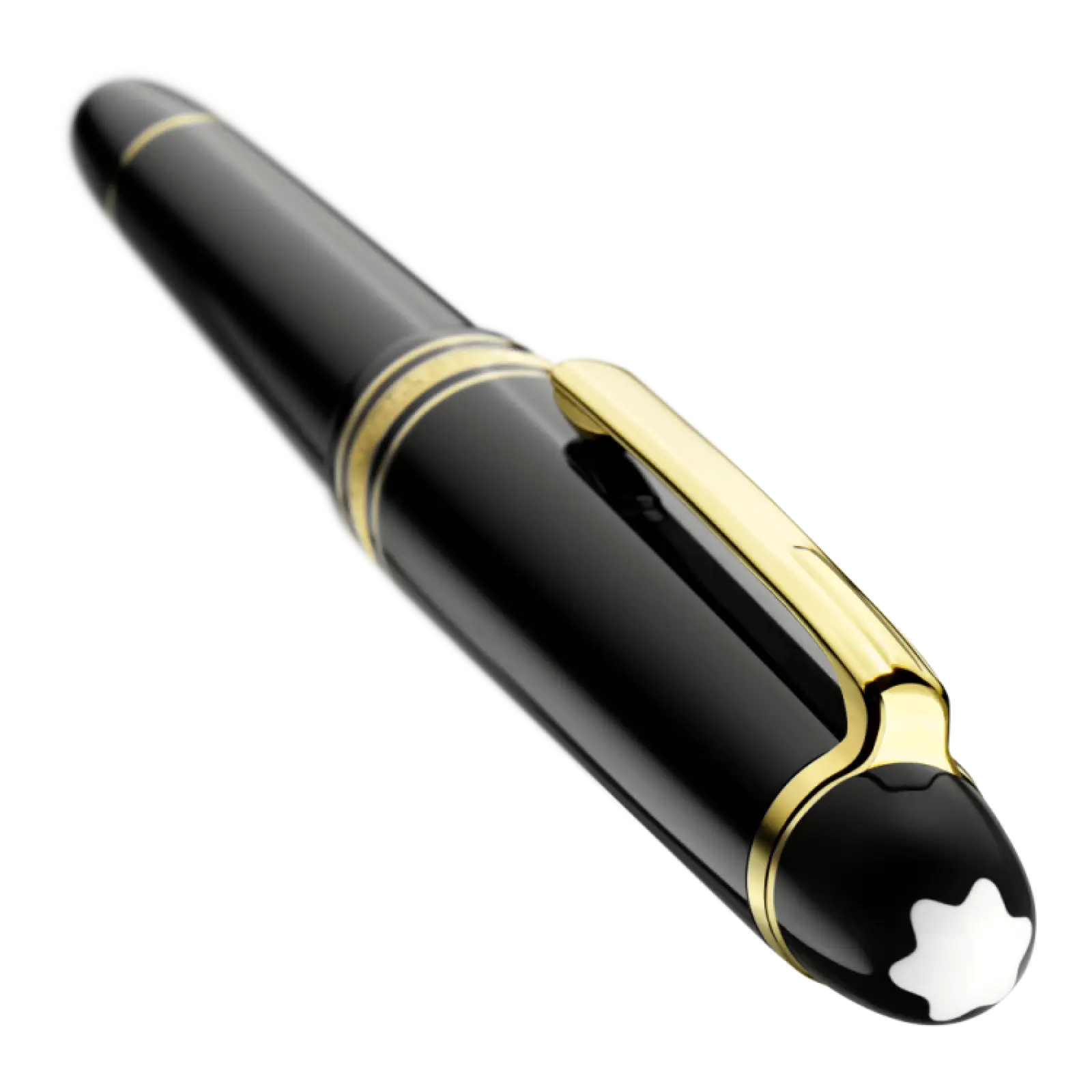 Elegant Fountain Pen with Black &amp; Gold Design