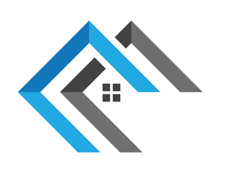 Modern Geometric House Logo for Real Estate