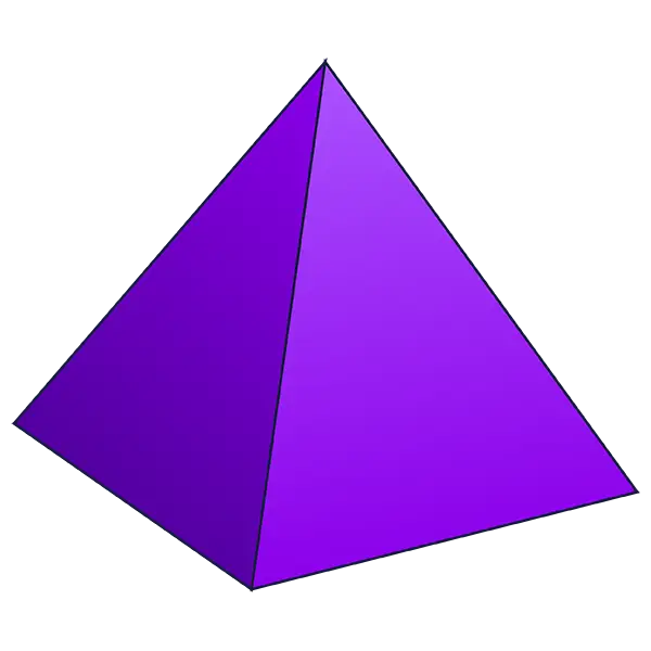 Purple 3D Pyramid Shape Illustration