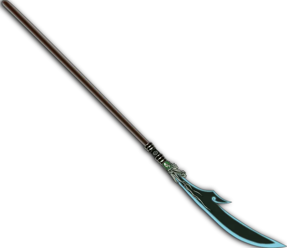Decorative and Stylized Polearm Weapon