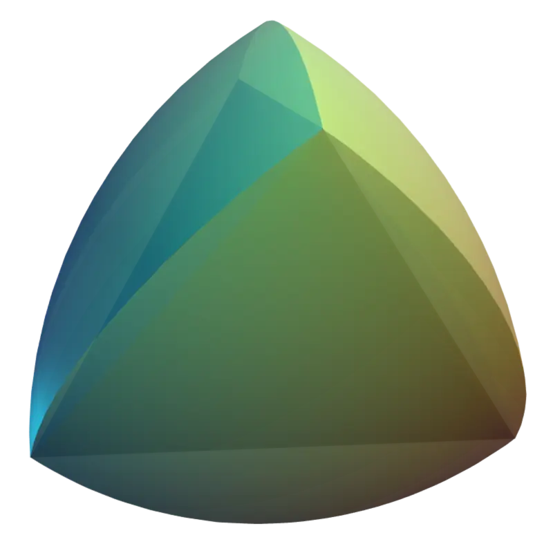 3D Geometric Shape with Gradient Colors