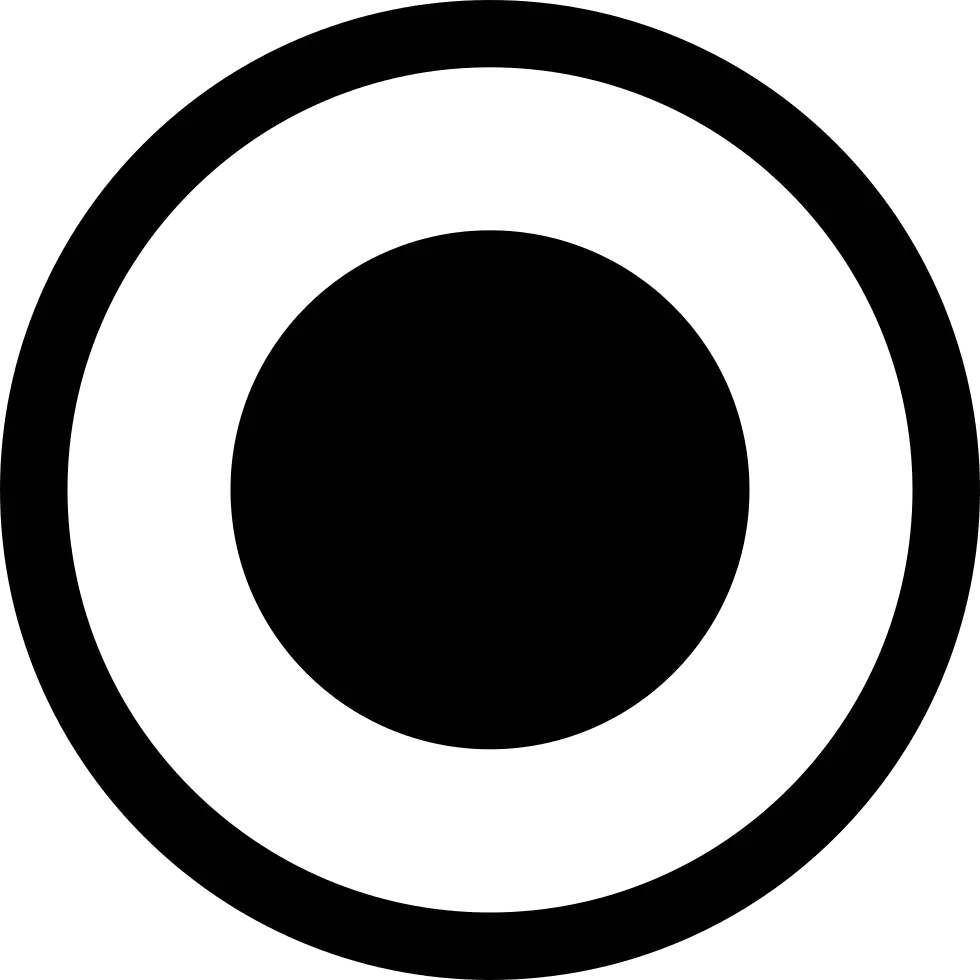 Black Bullseye Icon Symbol