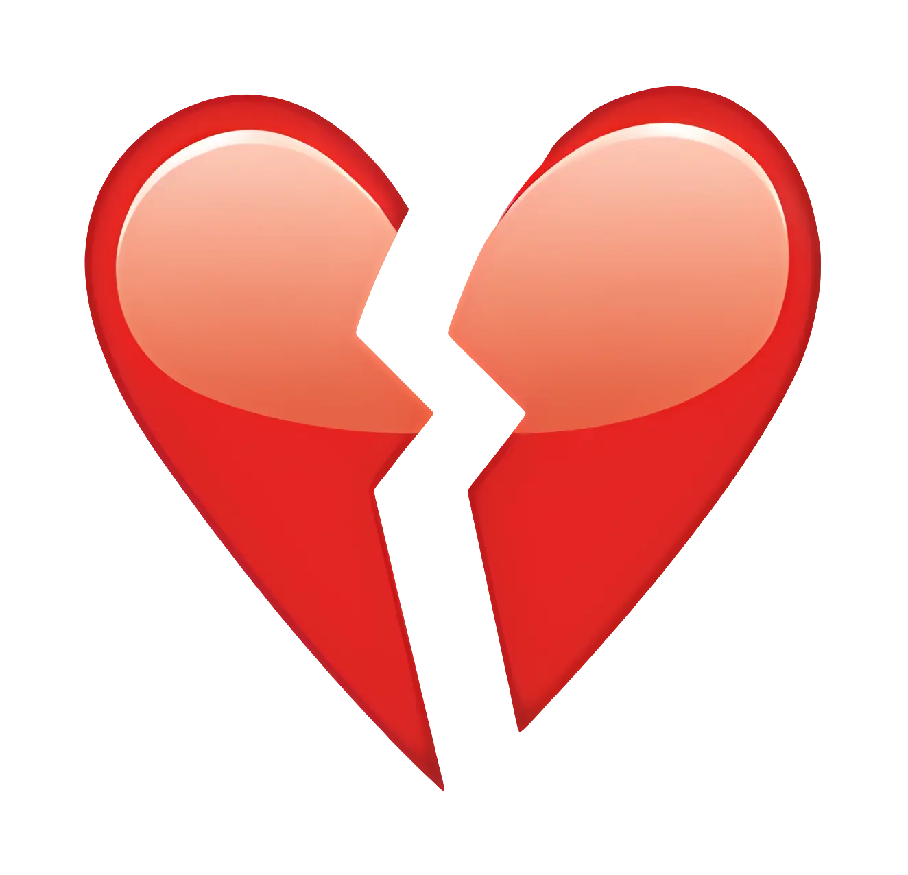 Broken Red Heart Symbol of Heartbreak
