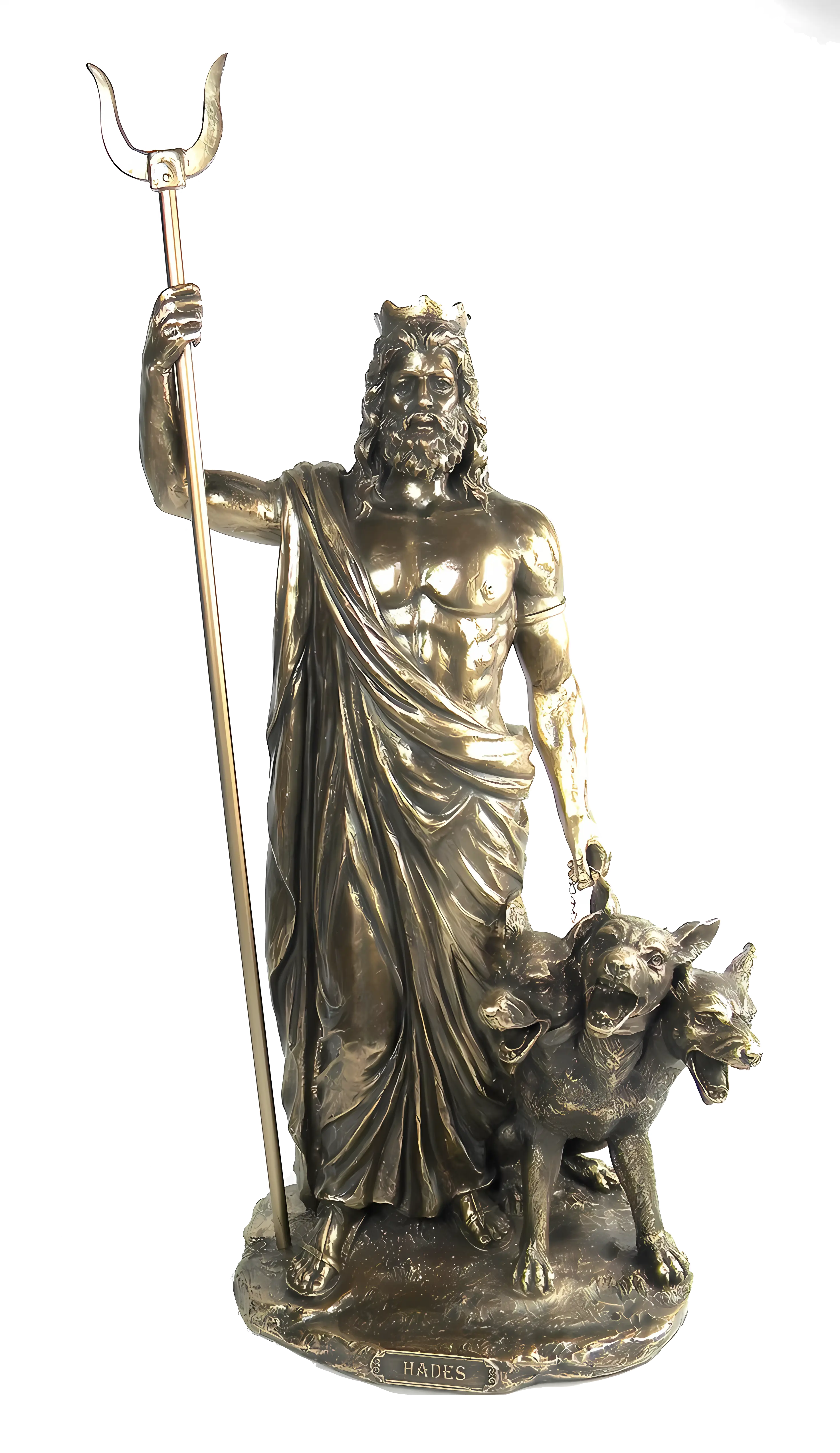 Hades with Cerberus Detailed Statue Artwork