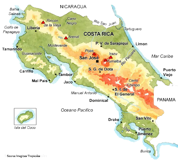 Map of Costa Rica