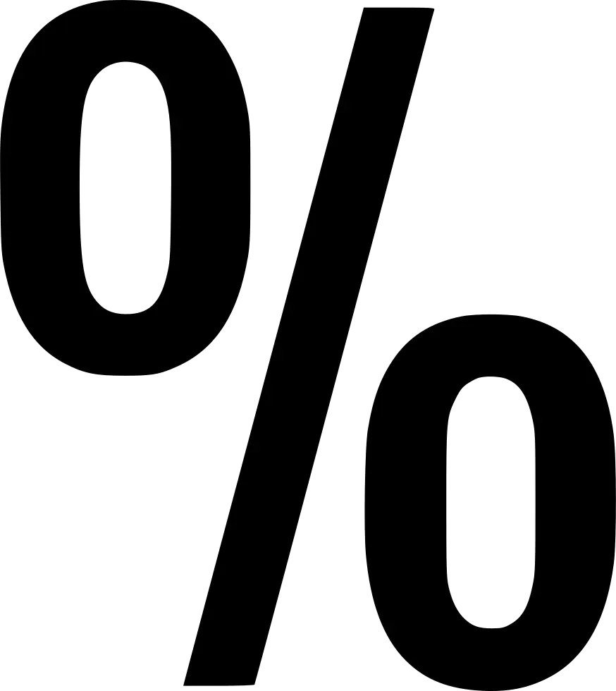 Black Percentage Symbol Illustration