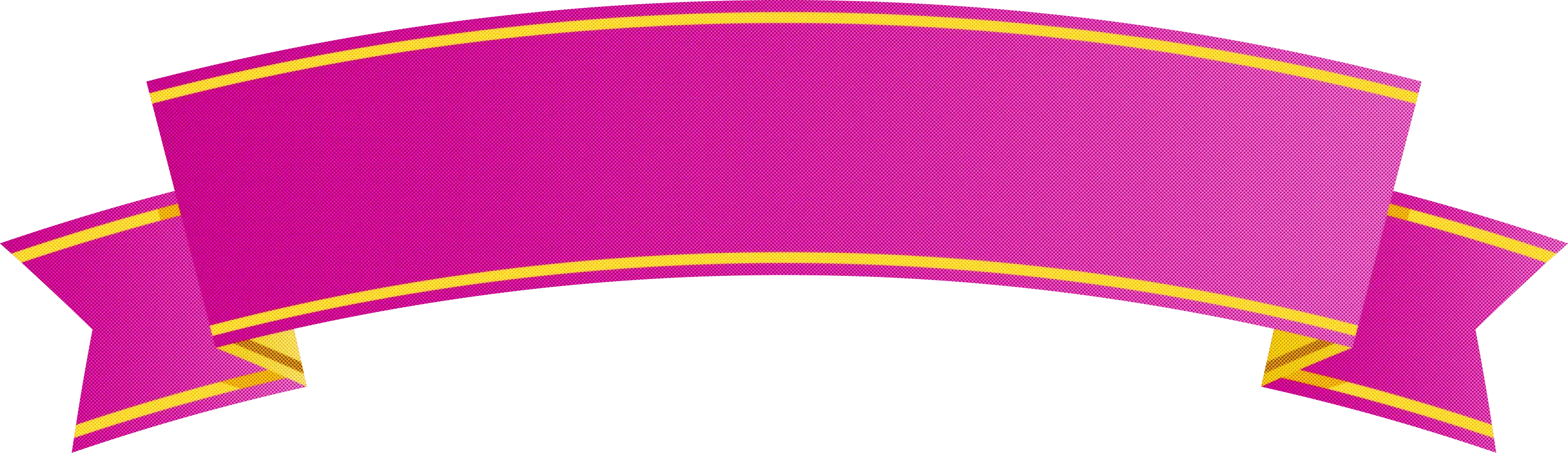 Pink Decorative Banner with Yellow Border