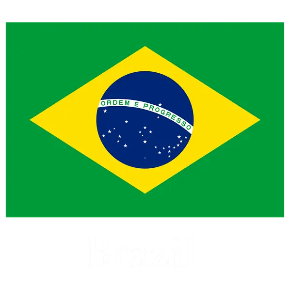 Brazil National Flag with Green, Yellow, and Blue Design