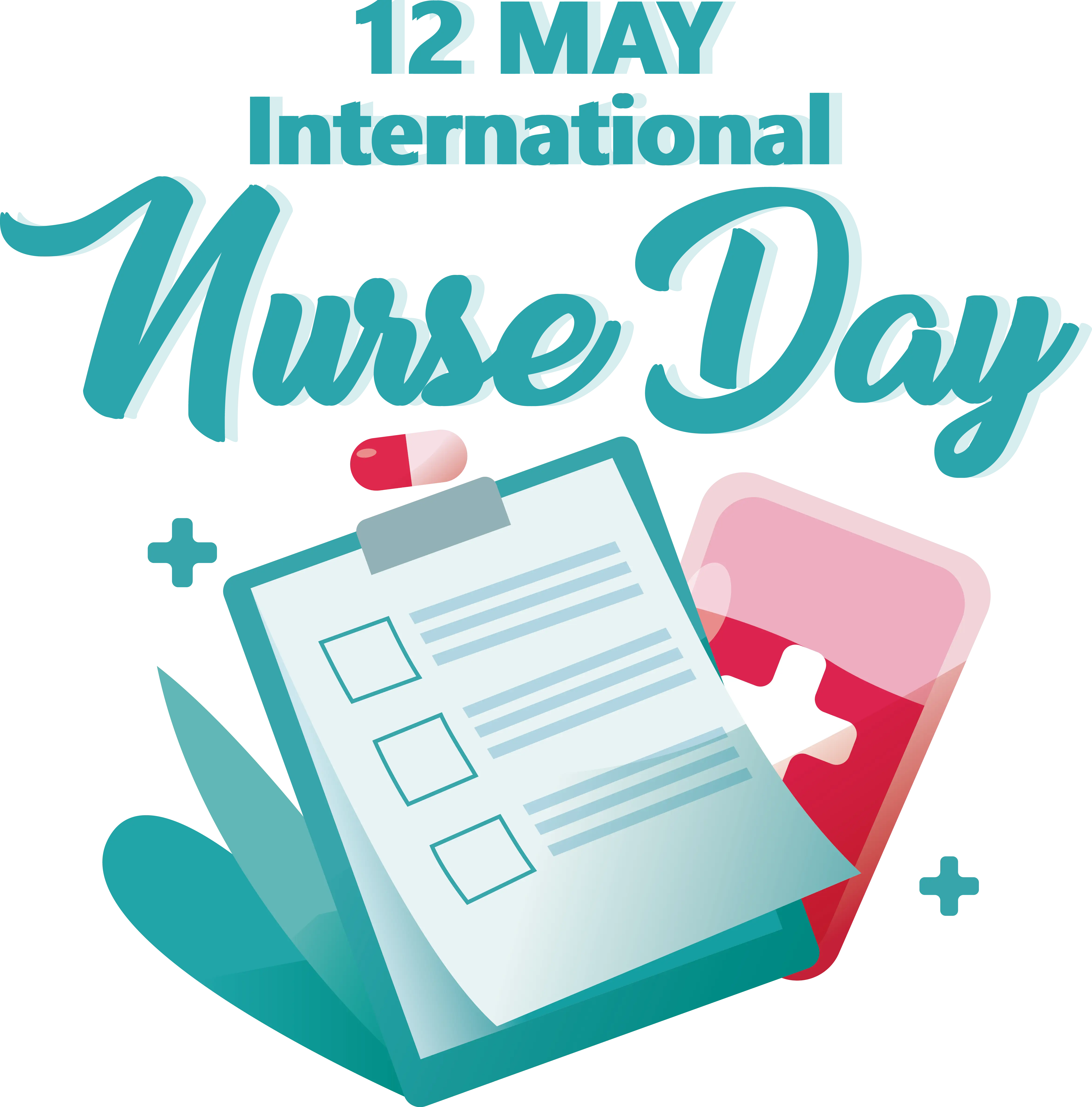 International Nurse Day Medical Tools Illustration