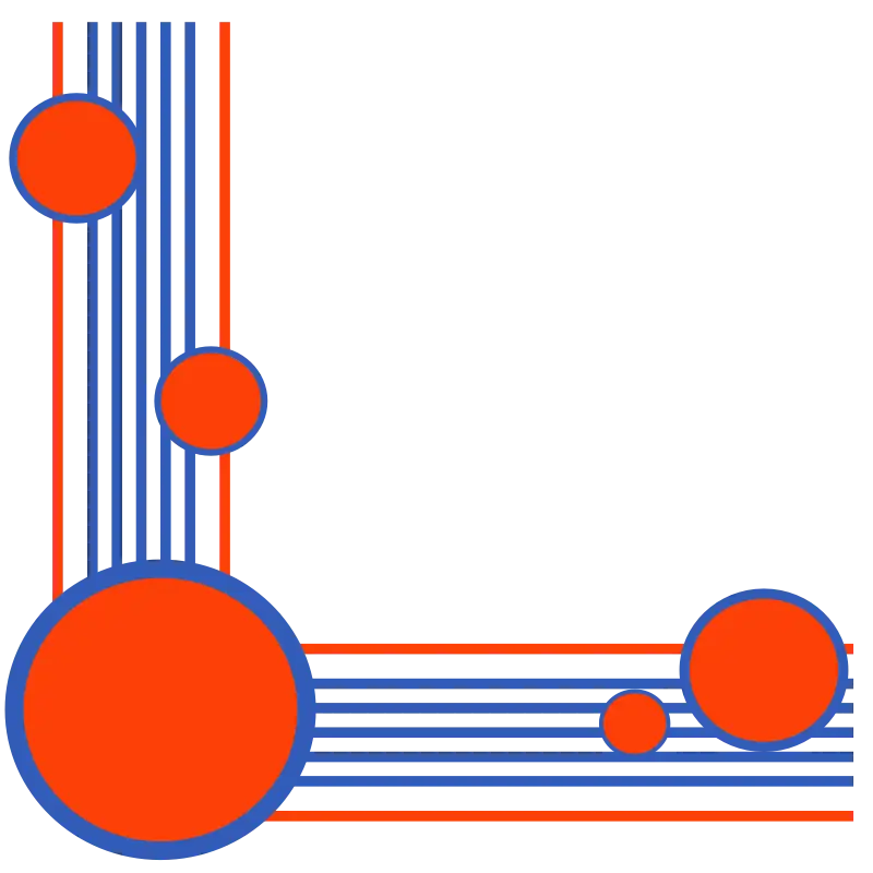 Abstract Geometric Circle and Line Design