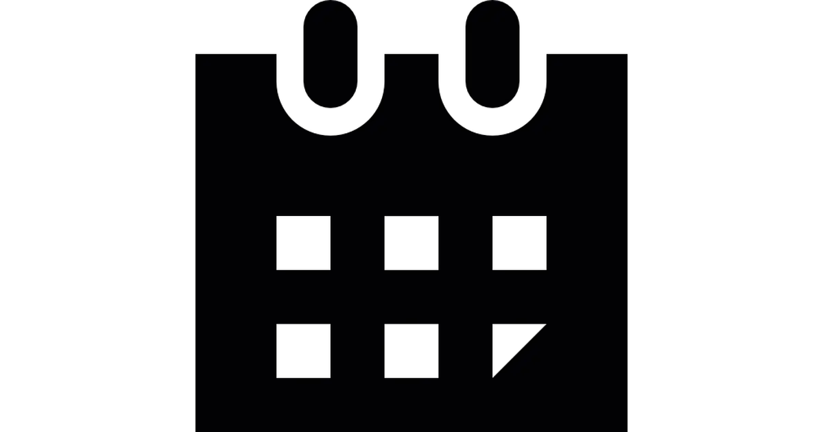 Simple Black Calendar Icon