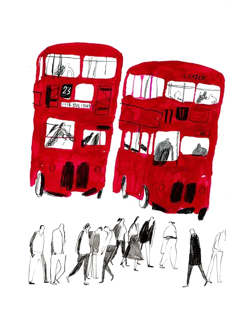 Red Double-decker Buses in London