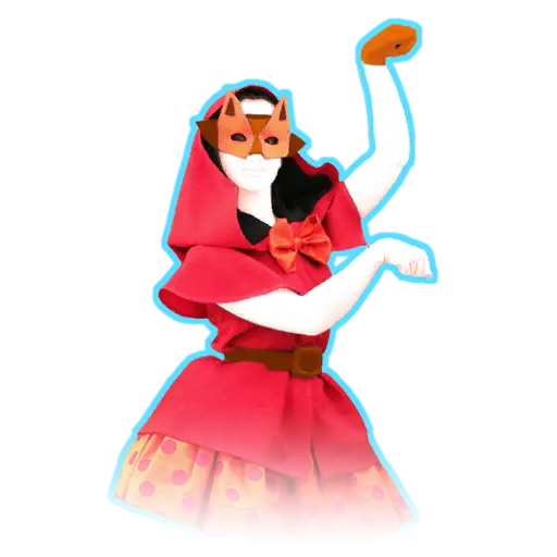 Masked Dancer in Red Costume