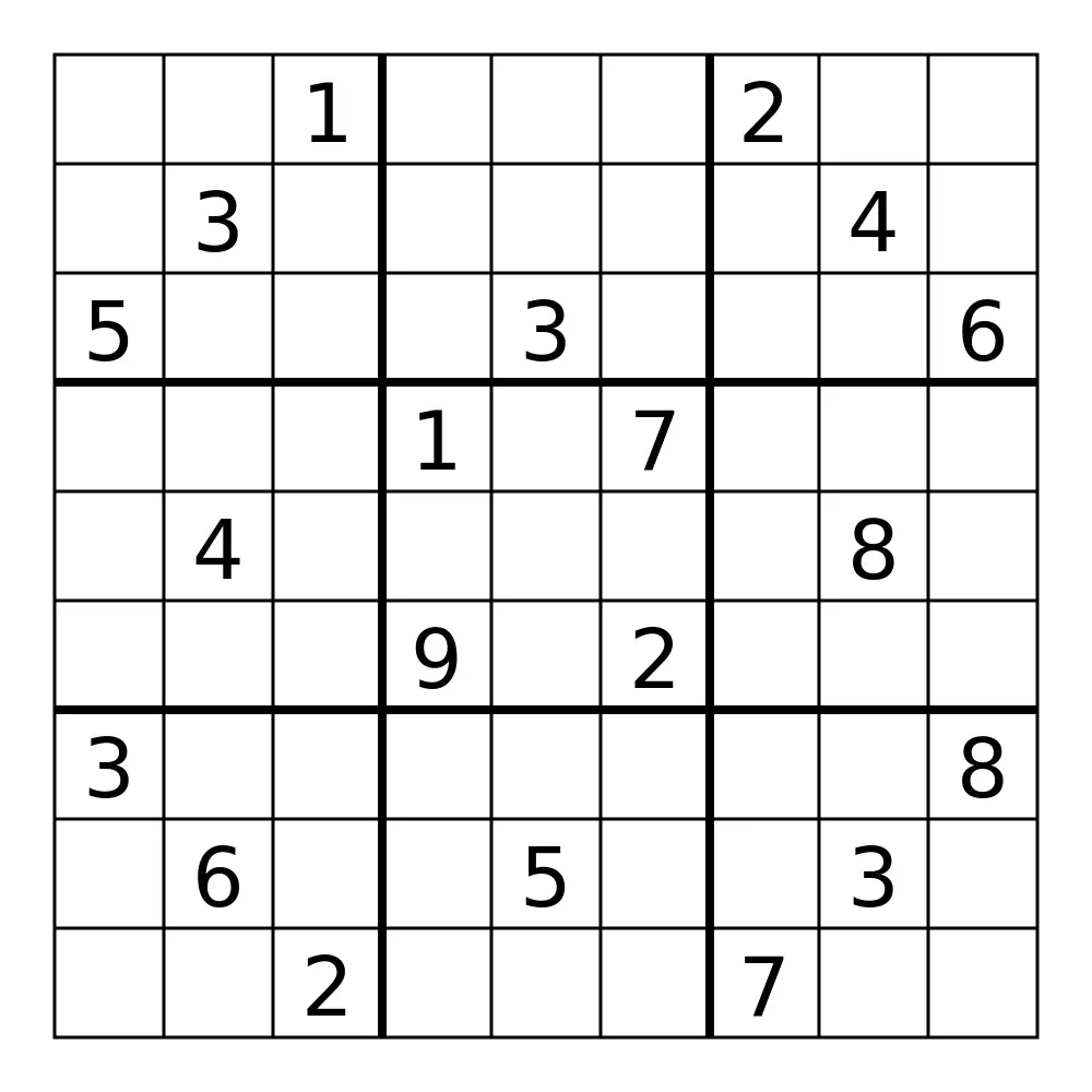 Sudoku Puzzle with Number Grid