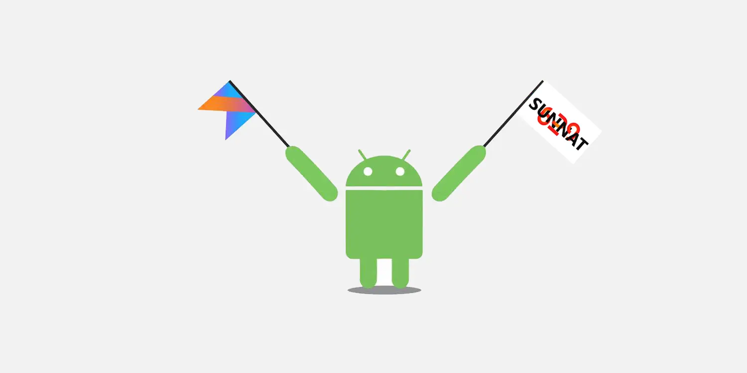 Android Robot with Flags