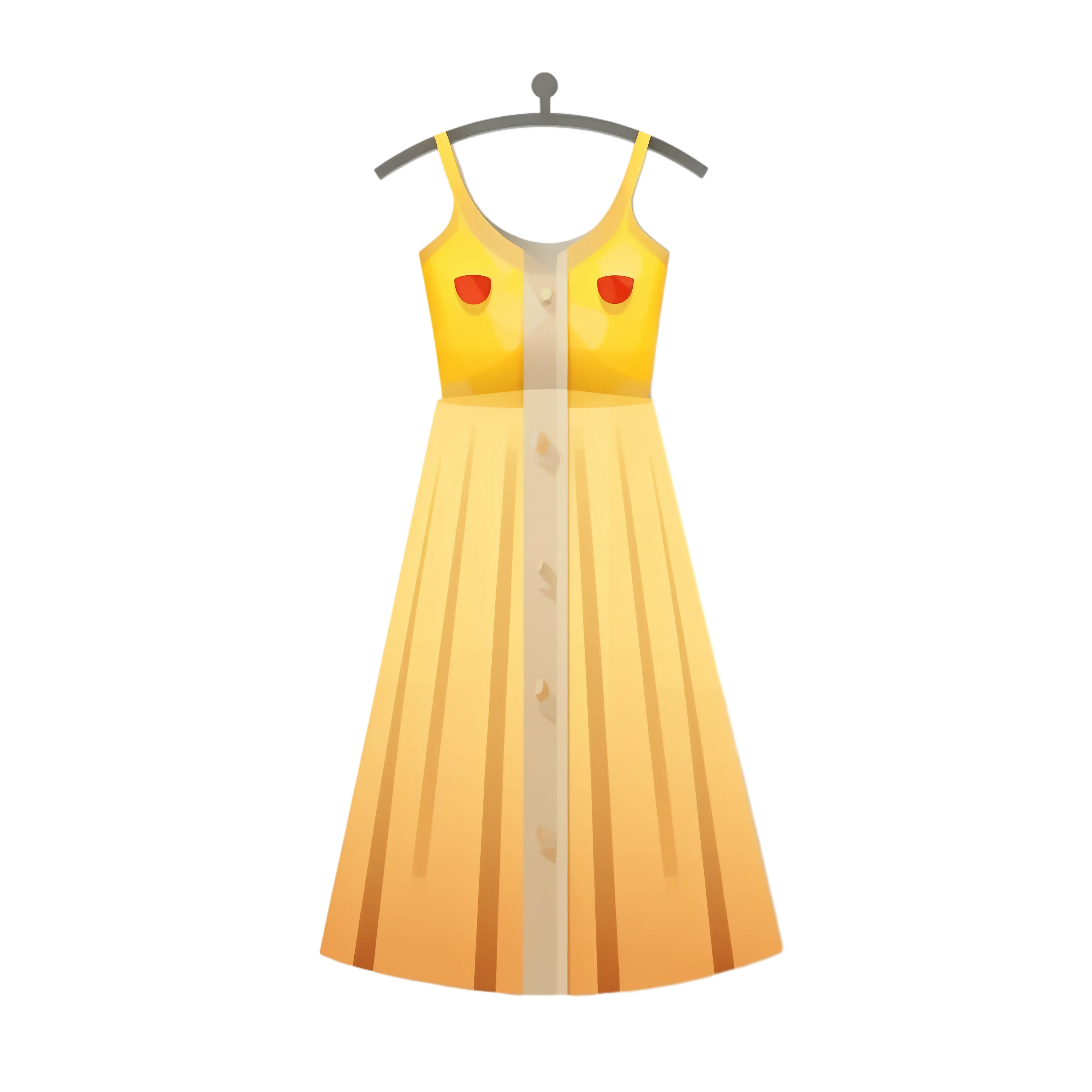 Yellow Dress on Hanger Illustration