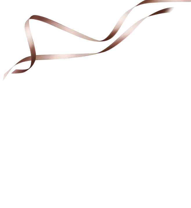 Elegant Brown Ribbon Decoration Illustration