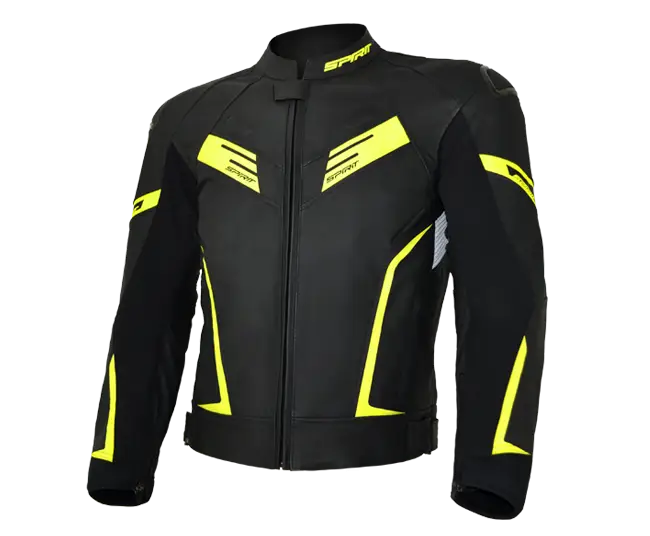 Black Sports Jacket with Neon Yellow Highlights