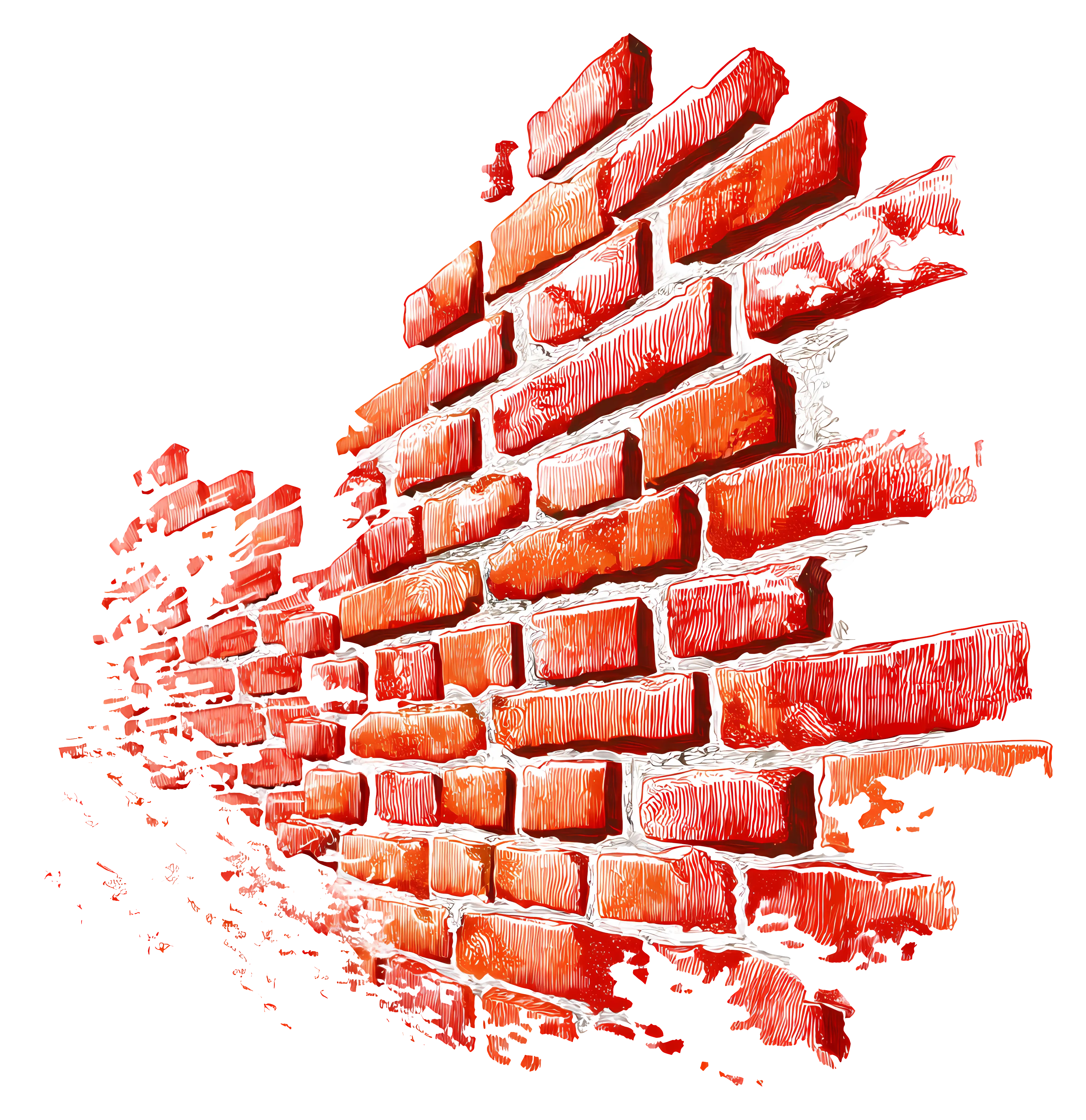 Red Brick Wall Illustration