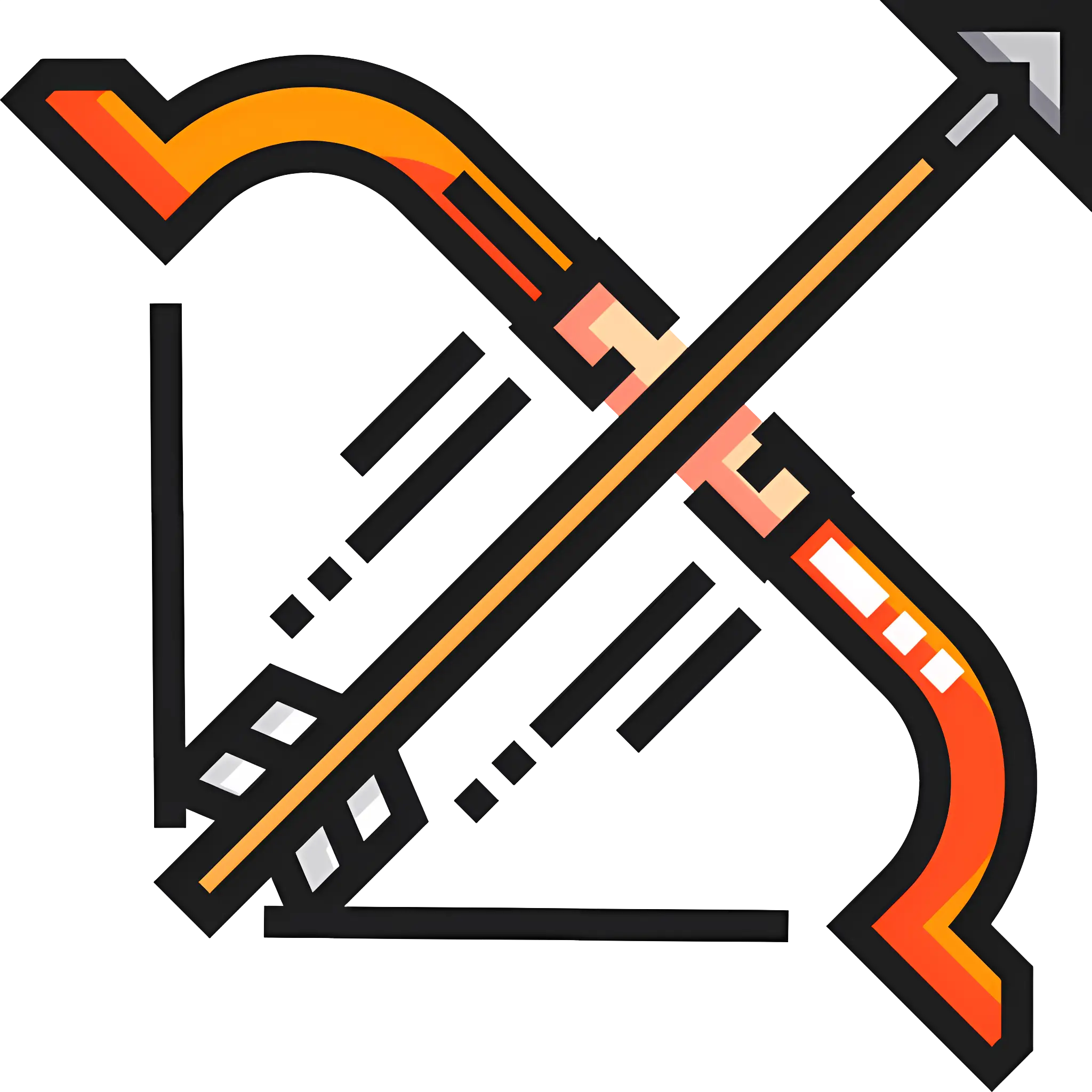 Stylized Bow and Arrow Illustration