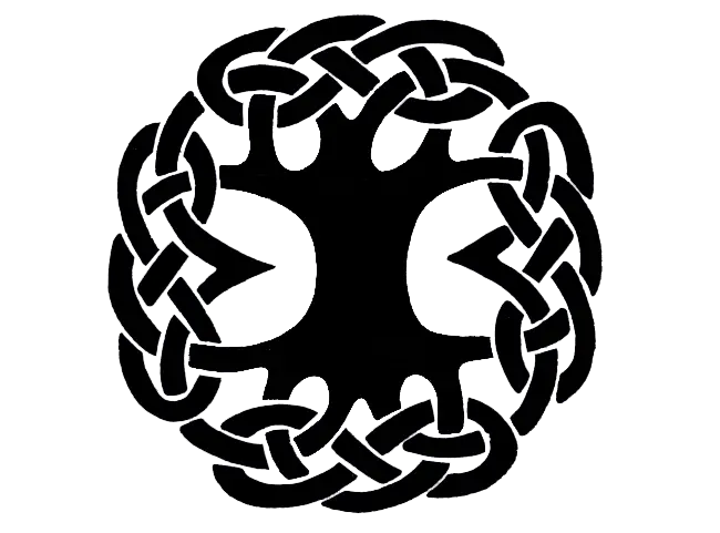 Celtic Tree Symbol in Black