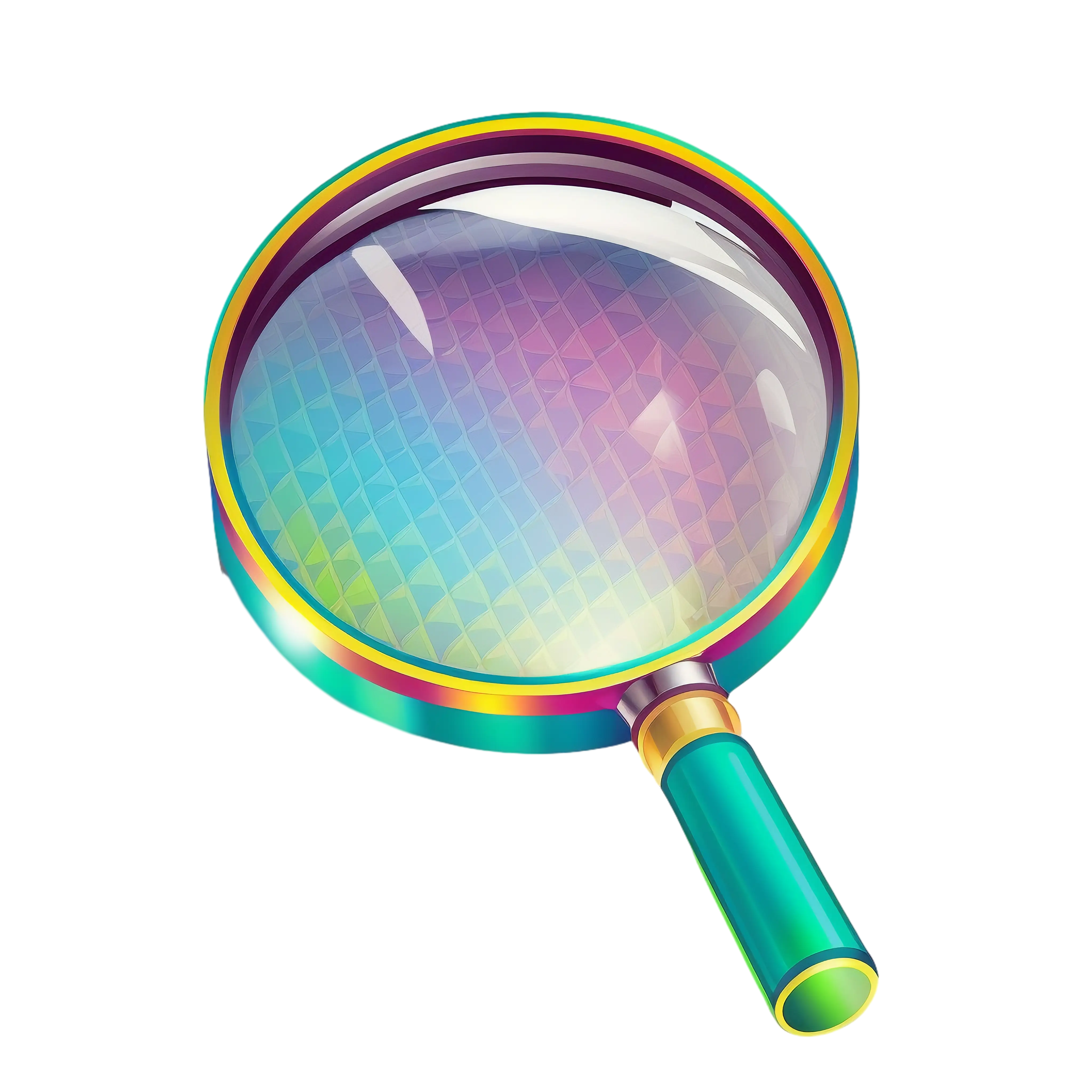 Colorful Magnifying Glass Illustration