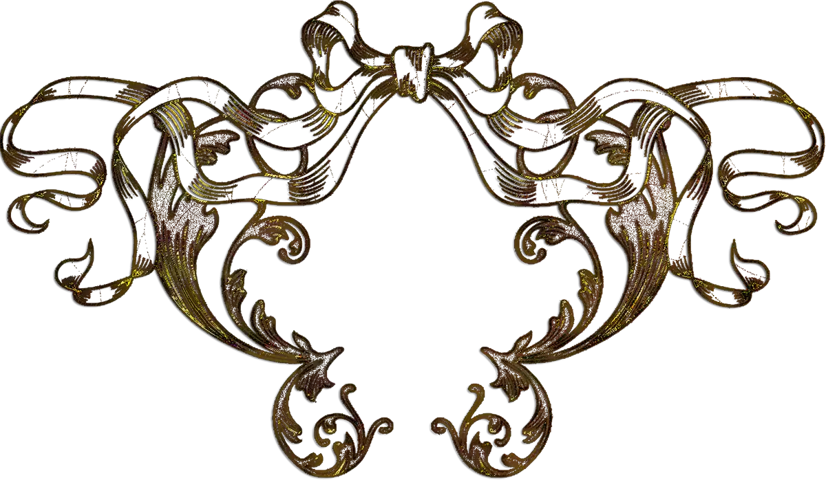 Decorative Floral Frame with Golden Accents