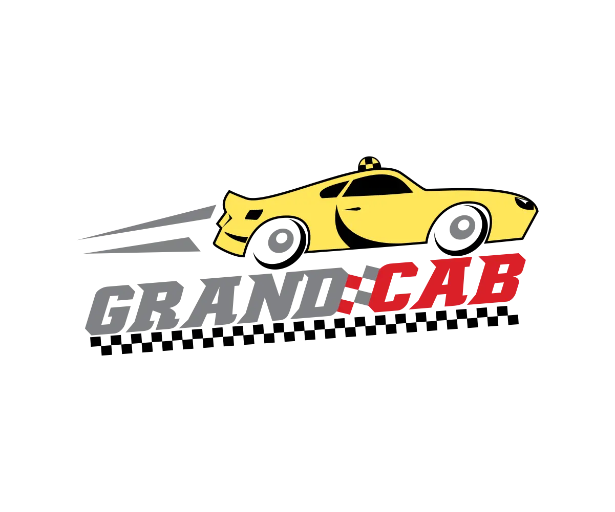 Yellow Car Taxi Service Logo