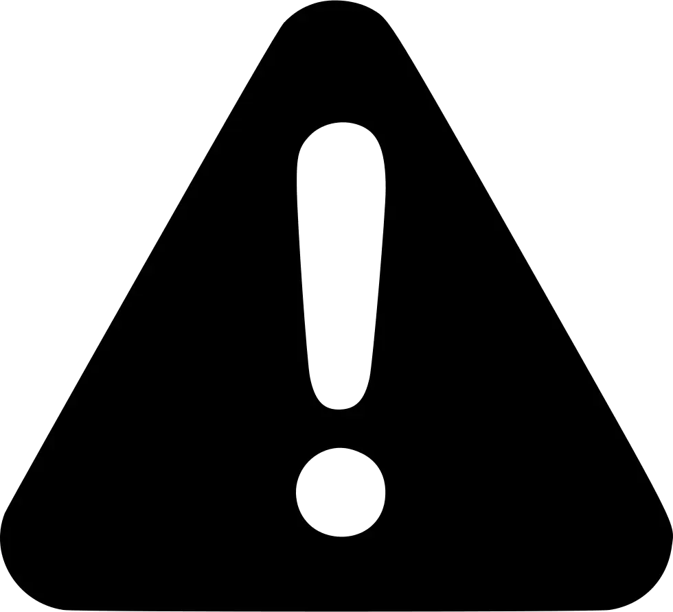 Black Warning Triangle with Exclamation Mark