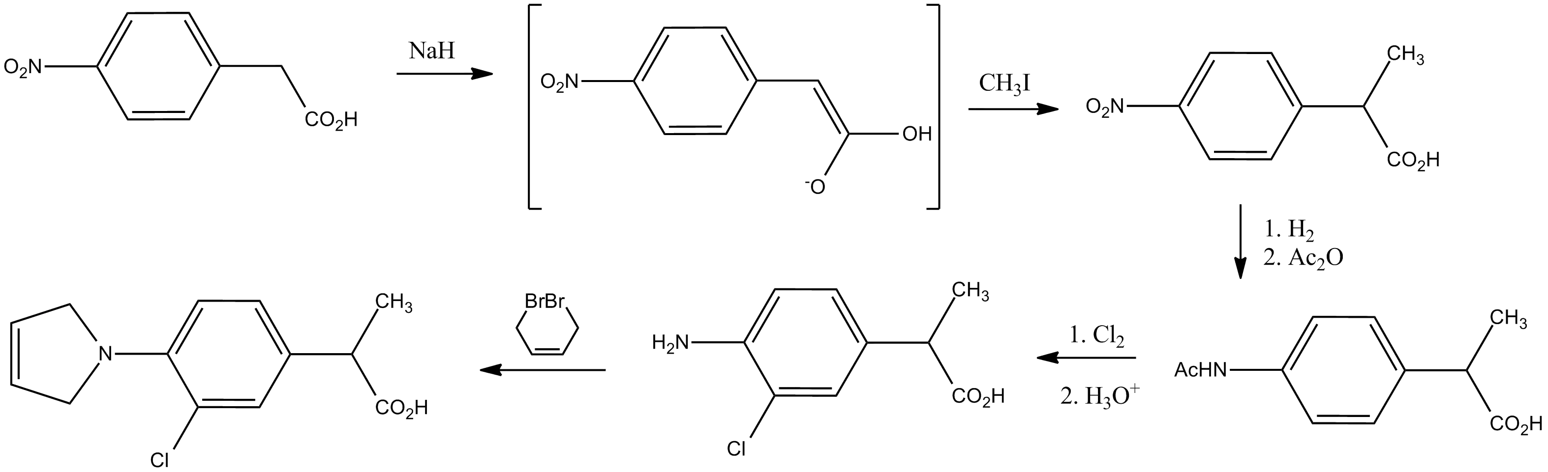 Detailed Chemical Reaction Diagram for Educational Use