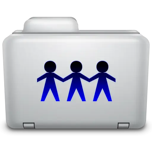 Folder with Teamwork Icon