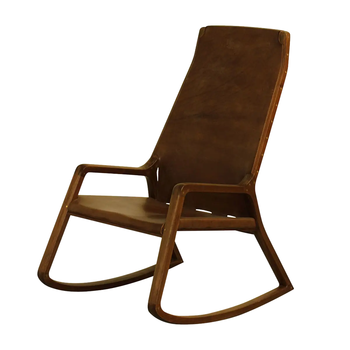 Rustic Wooden Rocking Chair Design