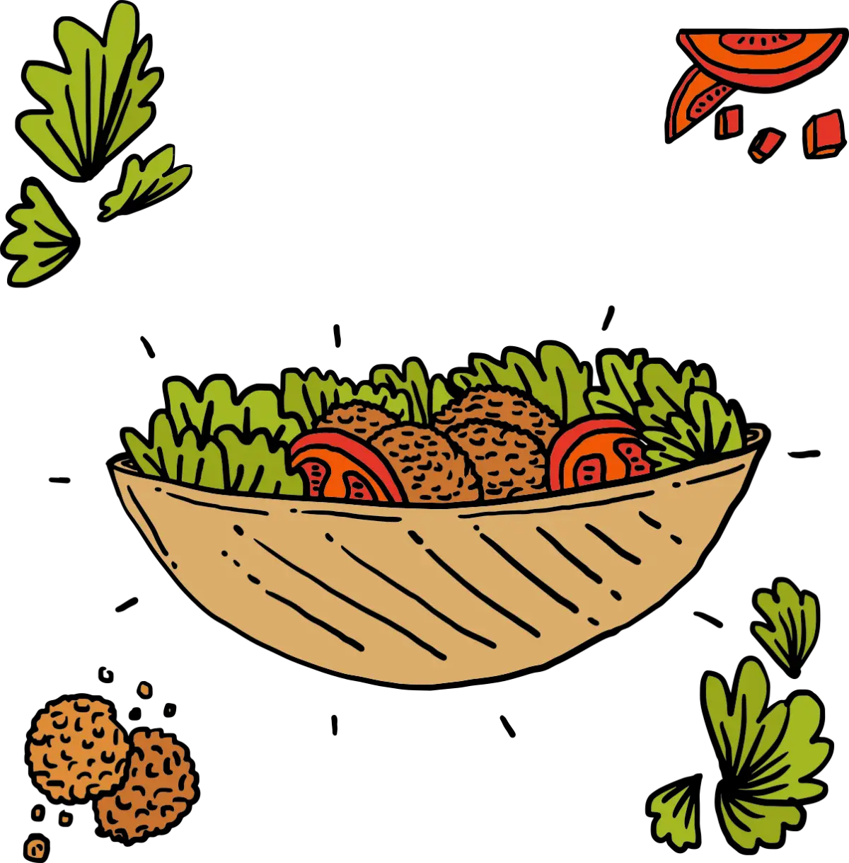 Fresh Salad with Vegetables