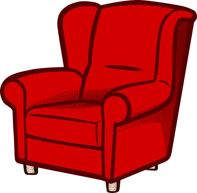Red Comfortable Armchair Illustration