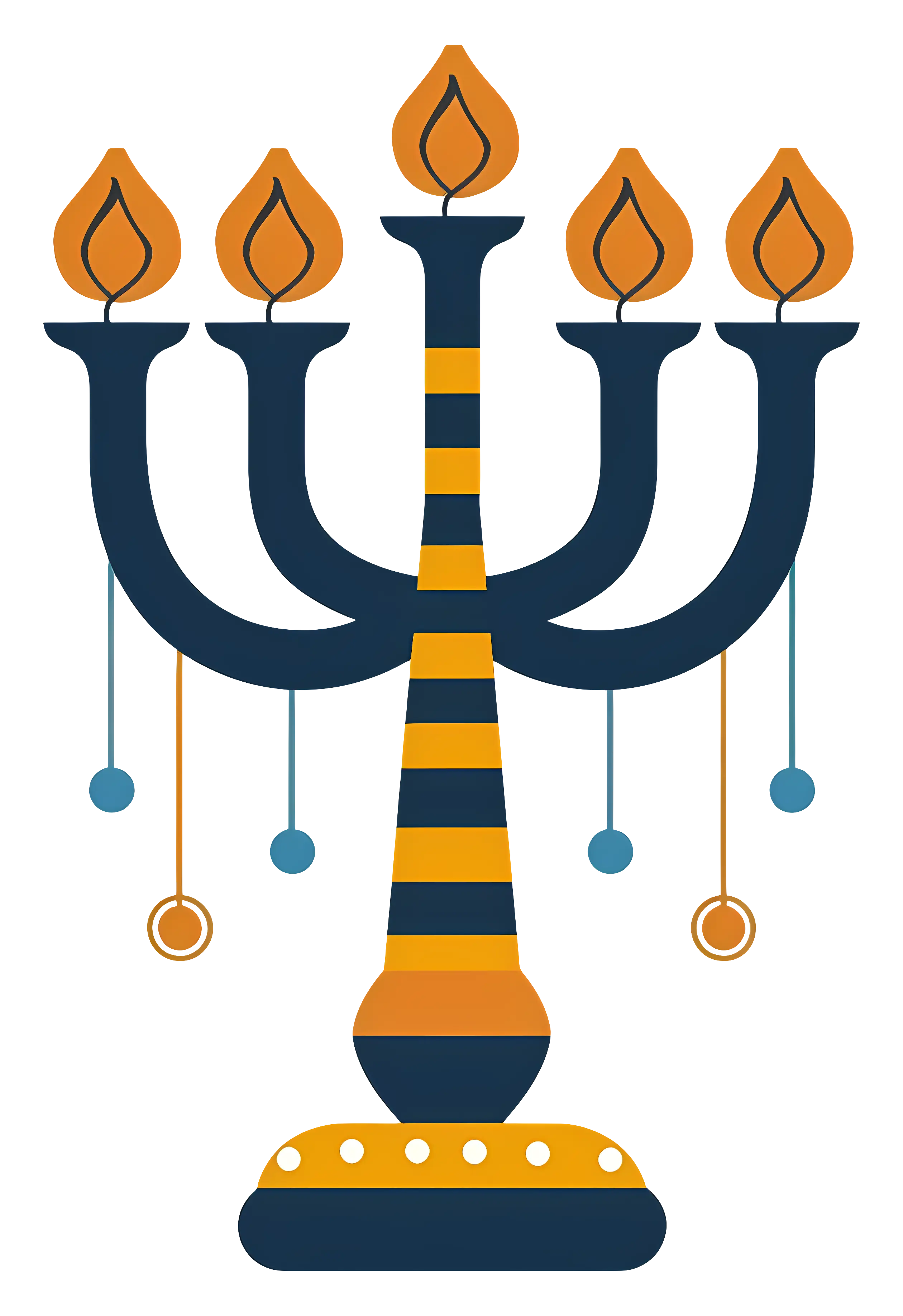 Menorah with Candles
