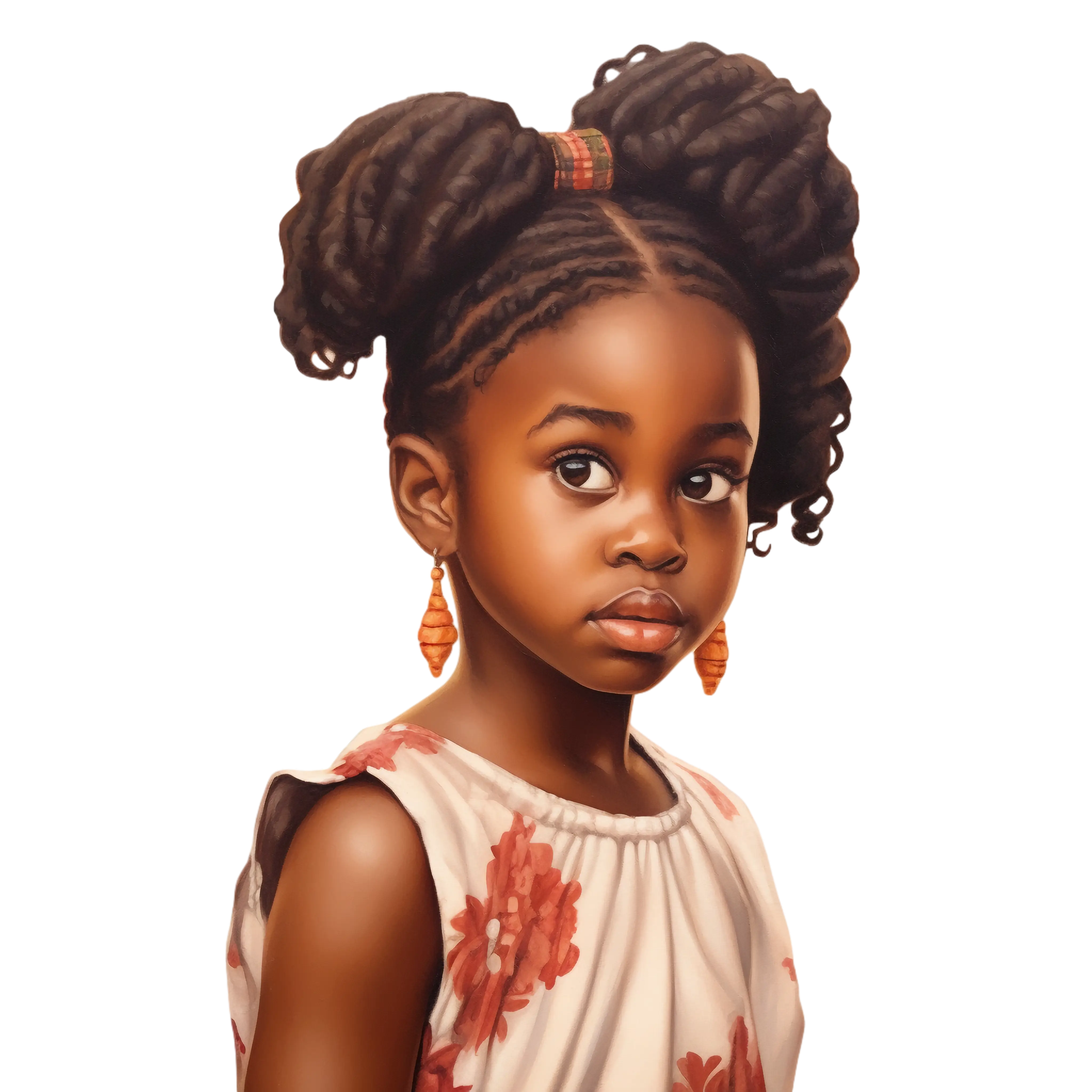 Portrait of a Young Girl in Digital Art