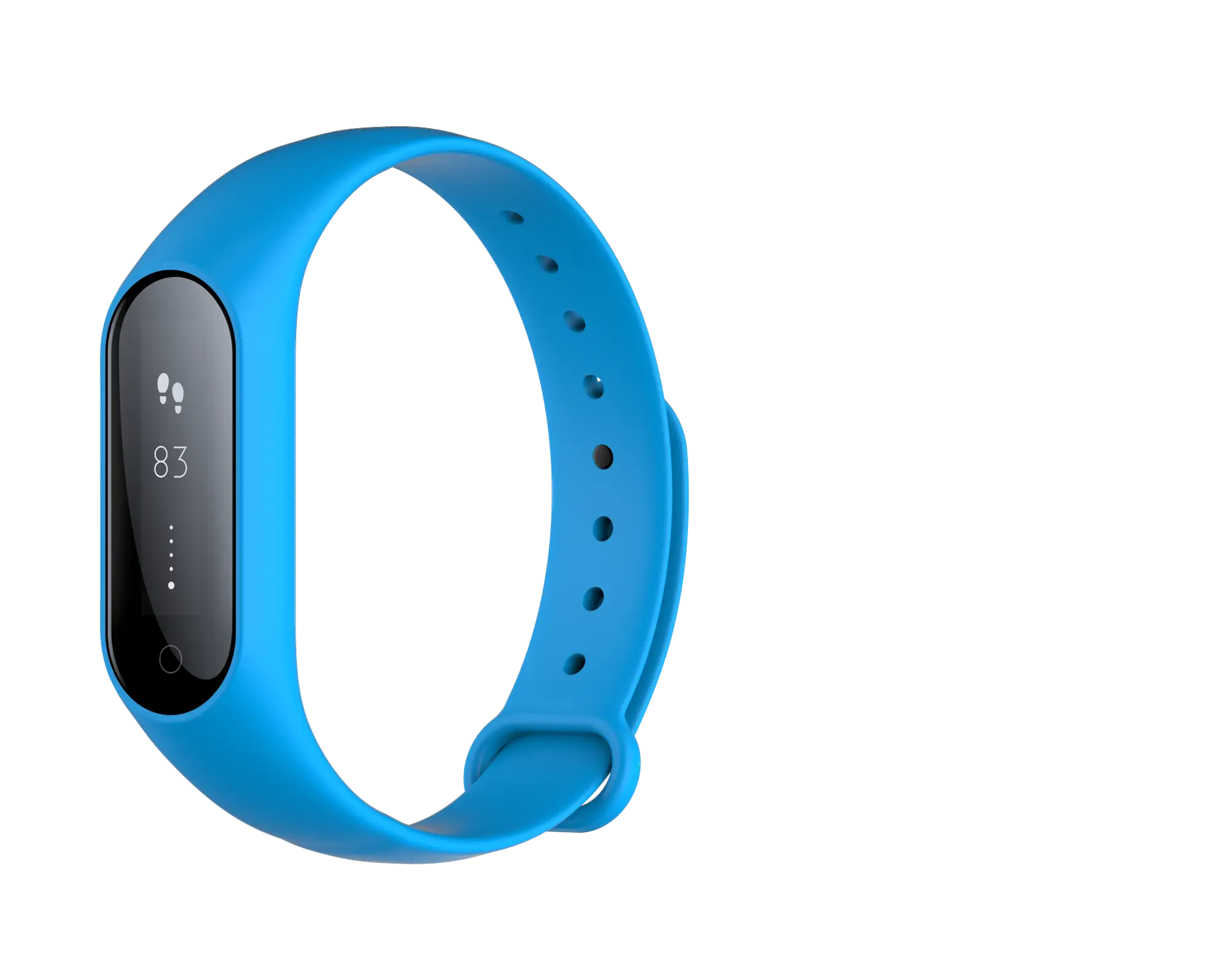 Blue Fitness Tracker for Health Monitoring