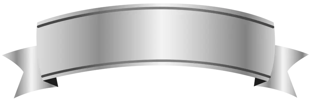 Classic Silver Ribbon Decorative Banner