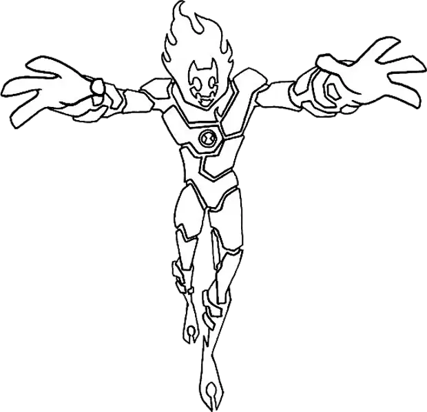 Superhero Character Outline Drawing