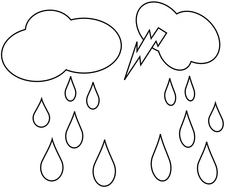 Rain and Lightning Storm Illustration