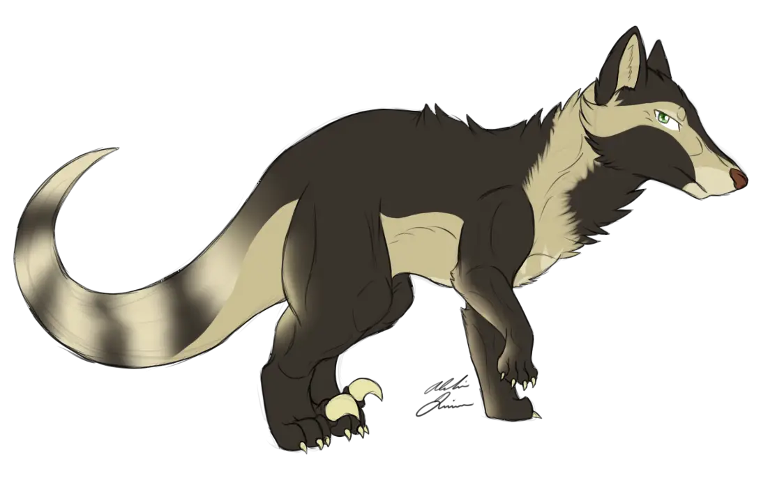 Wolf-Like Cartoon Animal Design