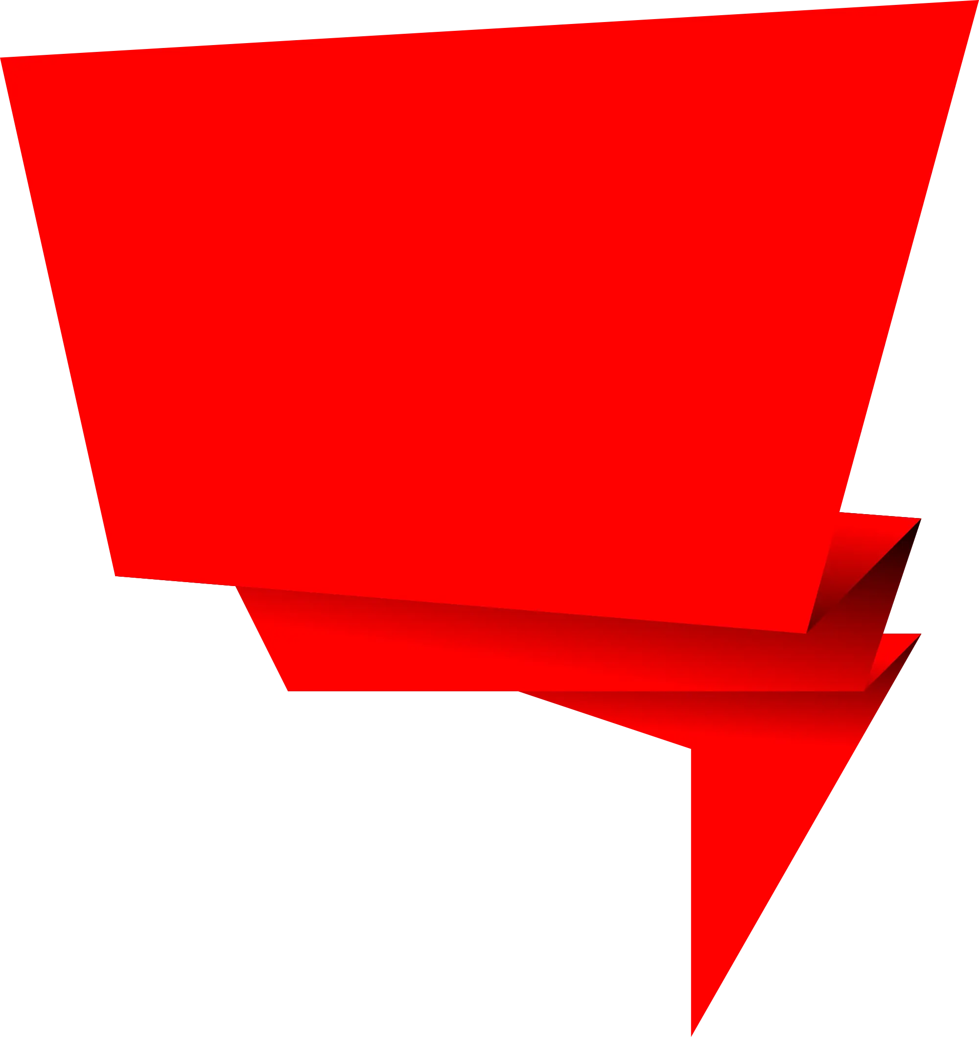 Red Origami Banner Graphic