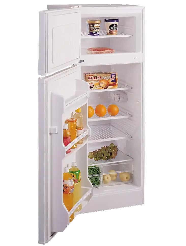 Open Refrigerator with Food Items