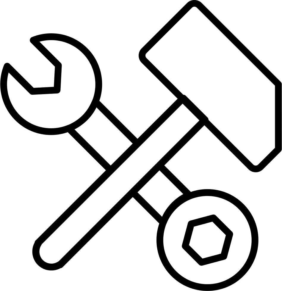 Wrench and Hammer Tools Icon