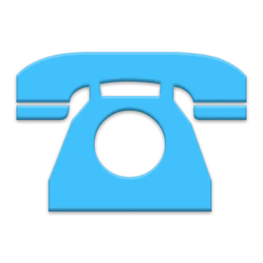 Blue Vintage Telephone Icon