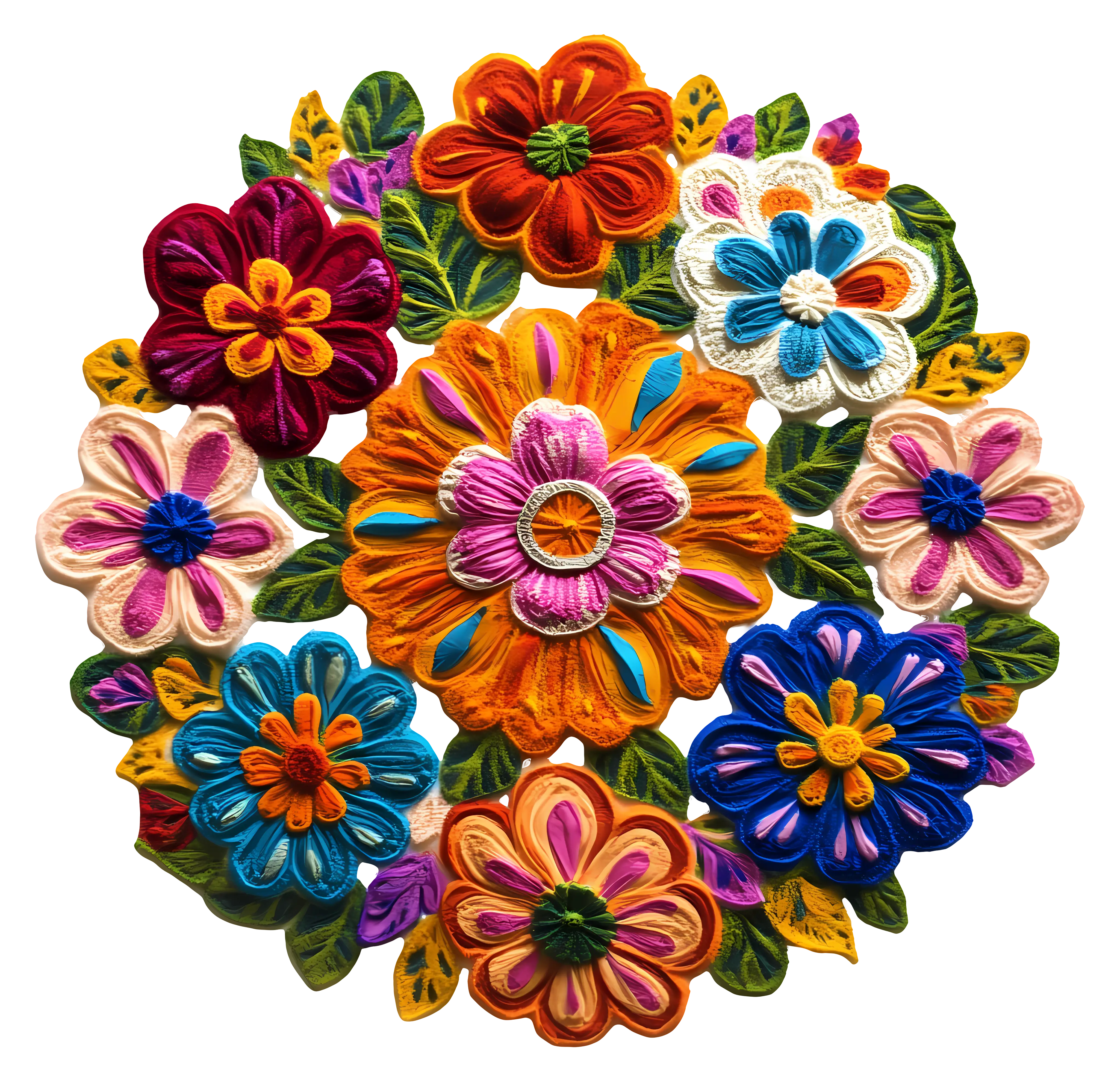 Colorful Floral Design Art