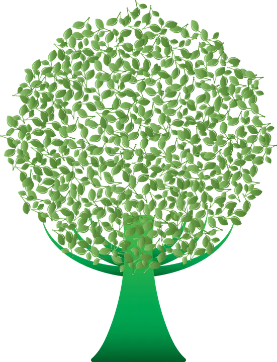 Green Leafy Tree Illustration for Nature Concept